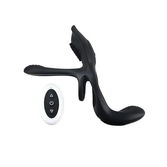 Playboy The 3 Way vibrating cock ring with 3 stimulators and 30ft remote