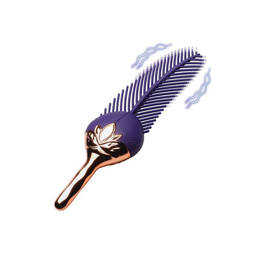 The Tickler Vibrating Silicone Feather moving