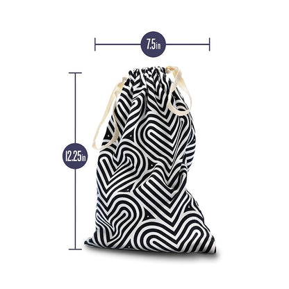 Toy Storage Bag measurements of black and white bomba 