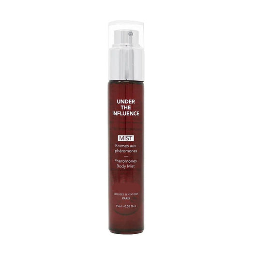 Exsens, Under the Influence, pheromone mist, pheromone perfume, vegan perfume, paraben-free fragrance, French perfume, body mist, hair mist, natural attraction booster, skin-safe pheromones, sensual perfume, confidence enhancer.