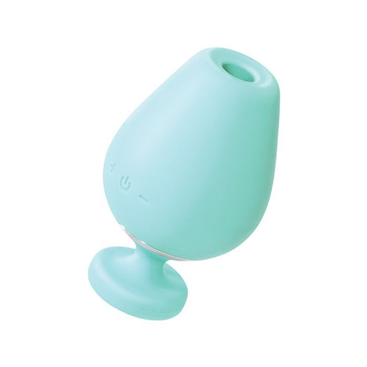 Vino rechargeable vibrating sonic vibe with ergonomic handle, close-up of silky-smooth silicone mouth