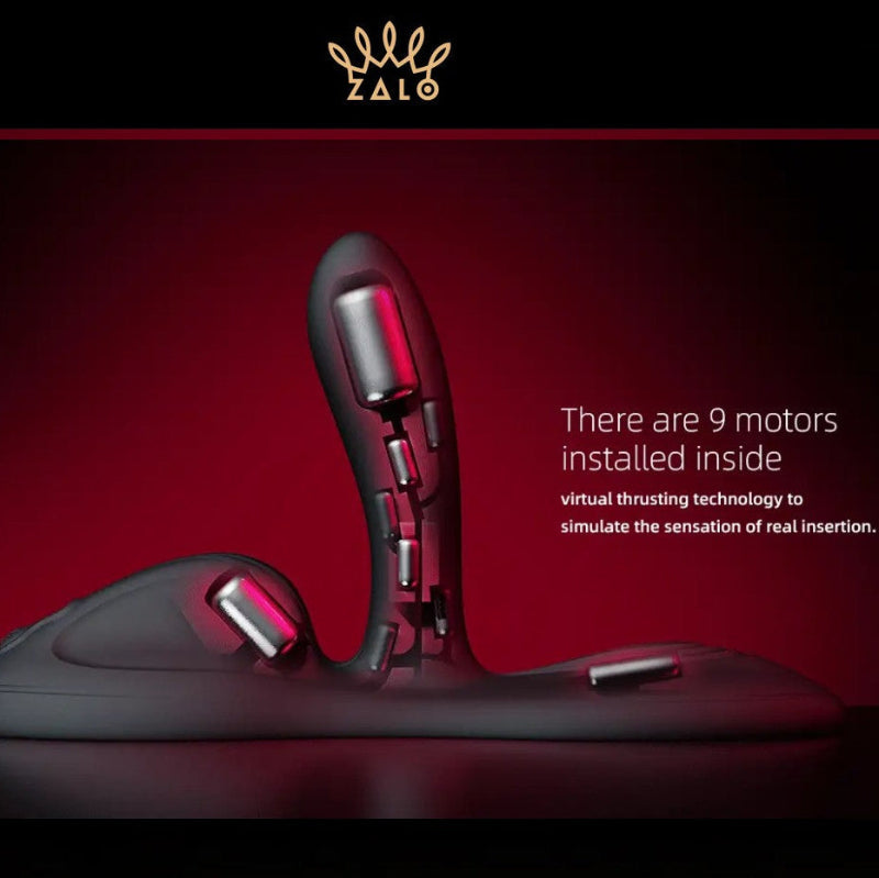 Cross-section of the ZALO Flora Smart Vibrating Pad showing the placement of nine independent motors for immersive stimulation