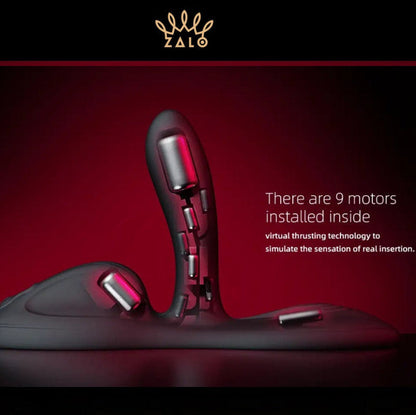 Cross-section of the ZALO Flora Smart Vibrating Pad showing the placement of nine independent motors for immersive stimulation