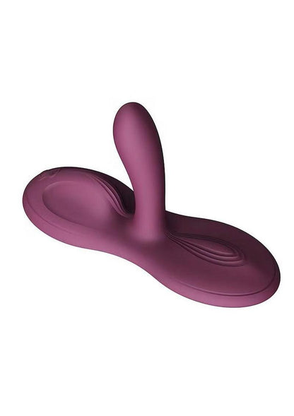 ZALO Flora Smart Vibrating Pad in Velvet Purple featuring ergonomic design, broad stimulation pad, and insertable heated shaft