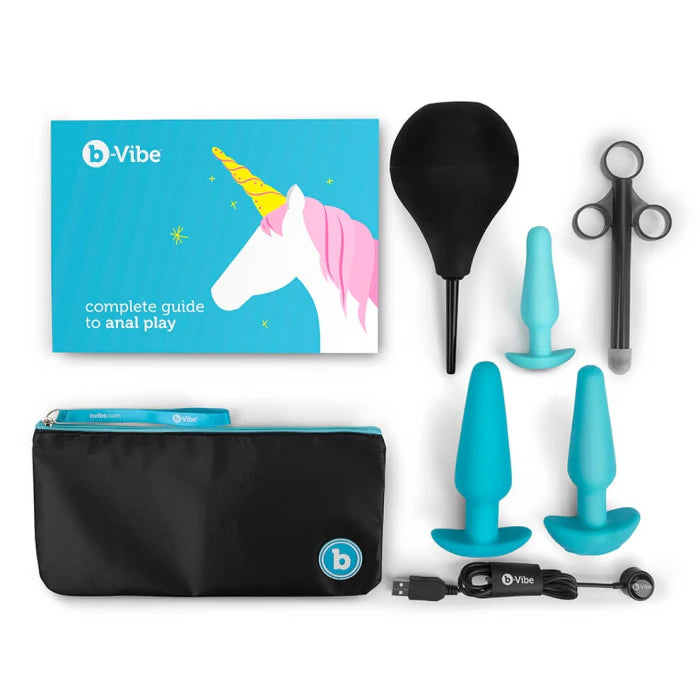 Anal Training Kit – Complete 7-piece beginner set with plugs, lube applicator, douche, and guidebook