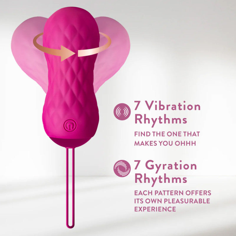 Blush Carina vibrating egg with 7 vibration modes and 7 gyration rhythms