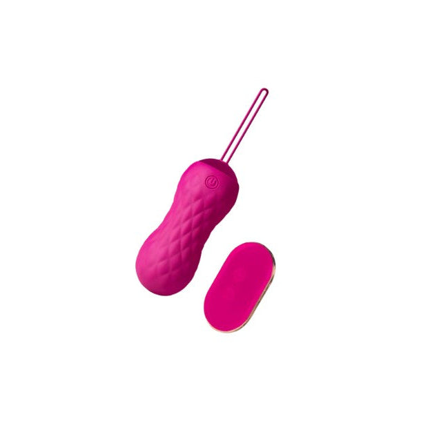 Blush Carina remote-control gyrating vibrating egg made from body-safe platinum-cured silicone