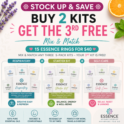 Essence Nasal Diffuser Ring 5-pack kits Buy 2 Get the 3rd Free mix and match offer