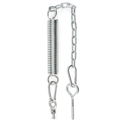 Close-up of adjustable spring used in love swing installation