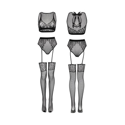 Bodystocking elegante con tiras