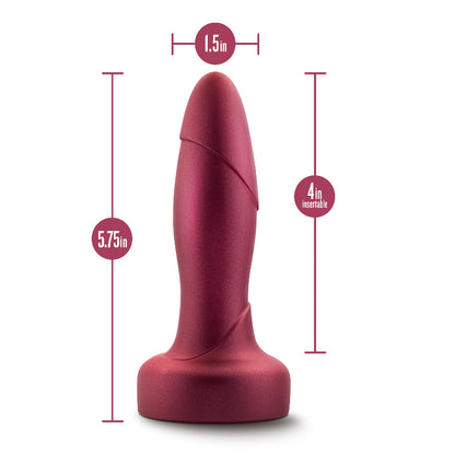 Blush Matrix Atomic rotating anal plug measuring 5.75 inches long with a 4-inch insertable length and 1.5-inch diameter