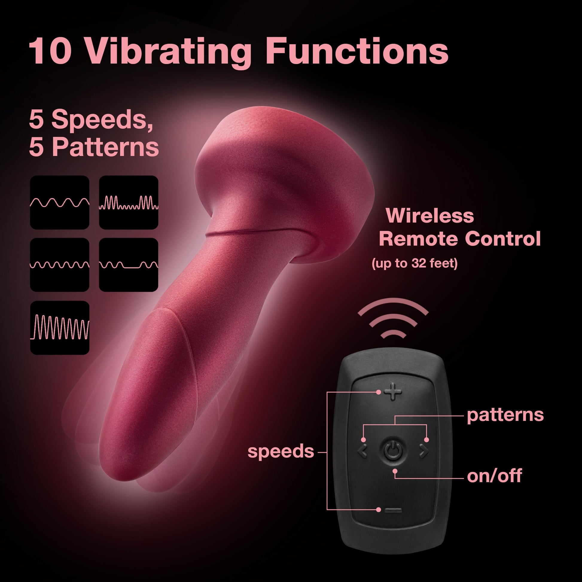 Blush Matrix Atomic rotating anal plug with wireless remote control, 10 vibration functions, and adjustable speed settings