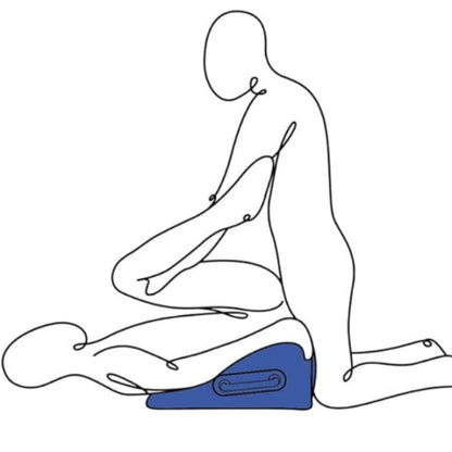 Couple using the Pivot Inflatable Positioner for elevated missionary position support