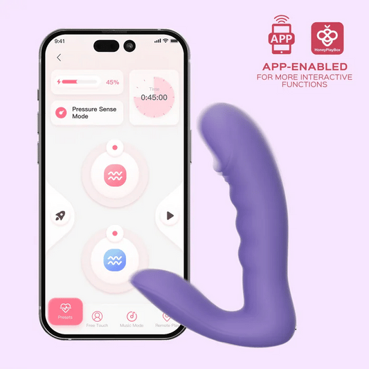Video showing RORA massager rotating with app control on smartphone