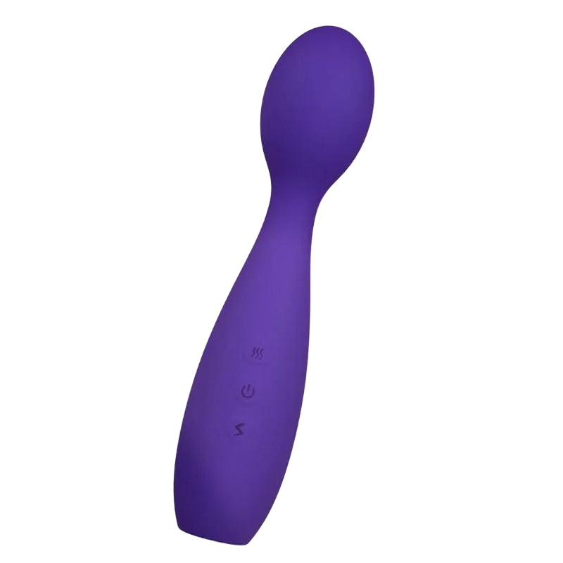 Blush Velvet High silicone wand vibrator in purple with a flexible massage head for clitoral and G-spot stimulation