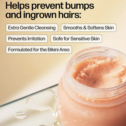 VMagic Grooming Polish prevents bumps and ingrown hairs with gentle exfoliation for bikini area by Medicine Mama
