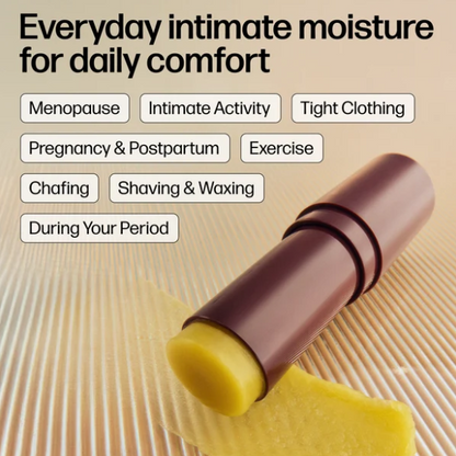 VMagic Lips Stick for everyday external intimate moisture, including menopause-related dryness, chafing, shaving and exercise.