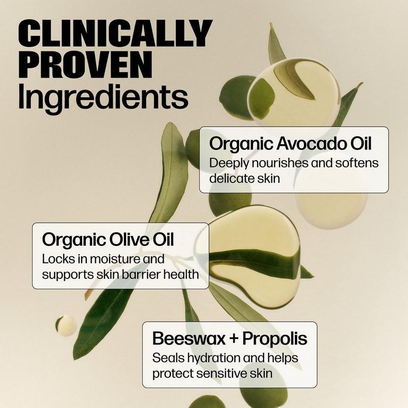 VMagic Lips Stick ingredient benefits featuring organic avocado oil, olive oil, beeswax and propolis for moisturizing delicate skin.