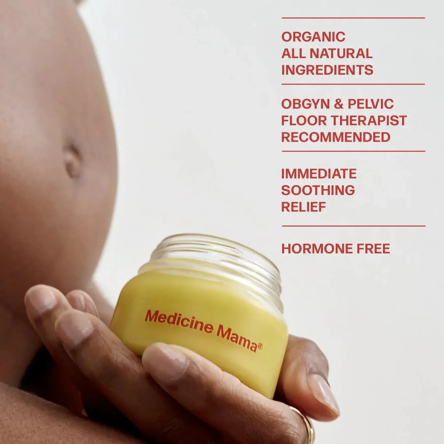 VMagic Vulva Balm features: organic all-natural ingredients, OBGYN recommended, immediate soothing relief, hormone-free