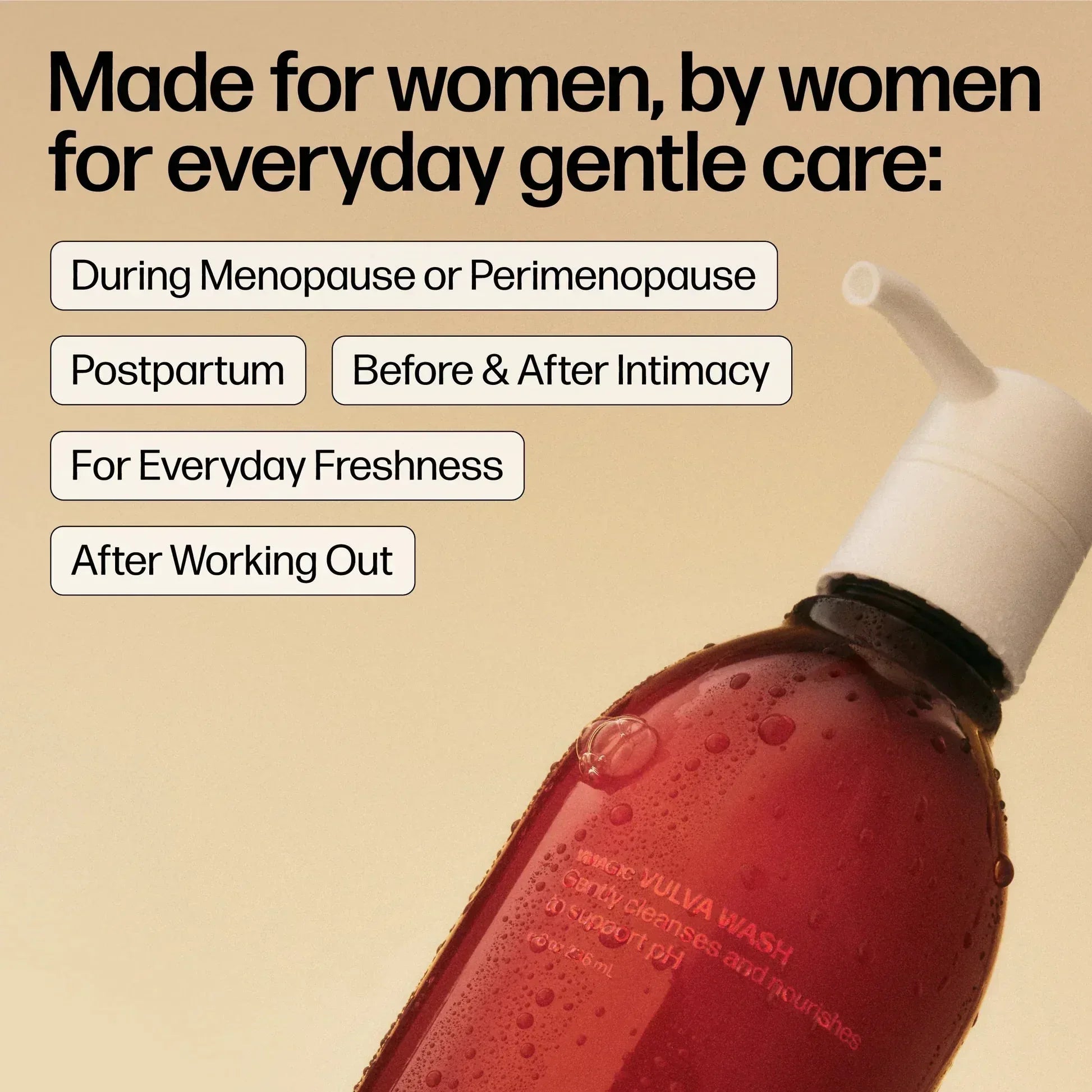 VMagic Feminine Wash benefits: gentle cleansing, pH balanced, fragrance-free for sensitive vulvar skin